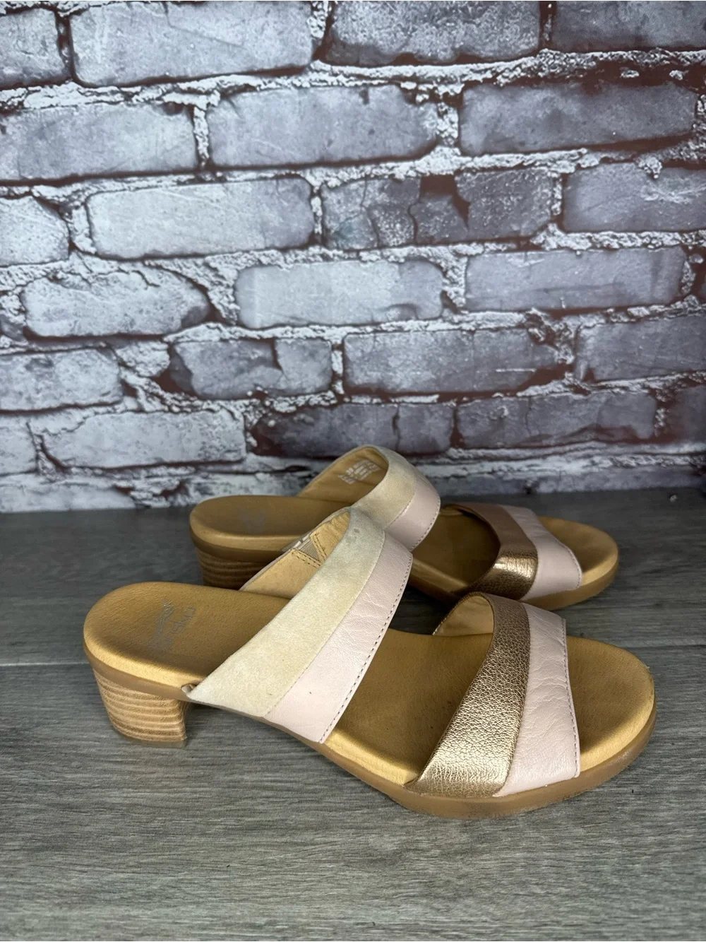 Dansko 5013-170300 Theresa Multi Leather Blush Casual Heel Women Sz 39EU/8.5M US